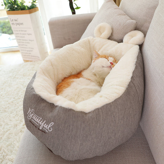 Pet Cat Bed Warming Soft Sleeping Bag Cushion Cat Kennel