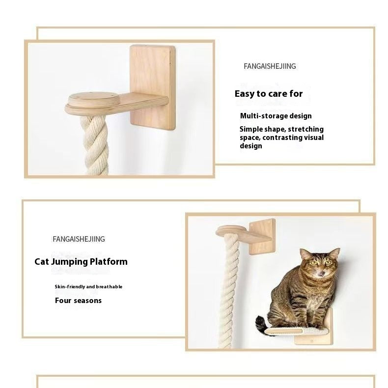 Climbing Toy Jumping Platform Wall-mounted Cat Climber