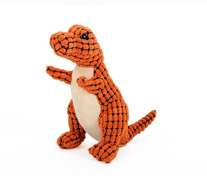 Dinosaur Plush Dog Toy – Interactive Chew Toy with Squeaker for Large Dogs