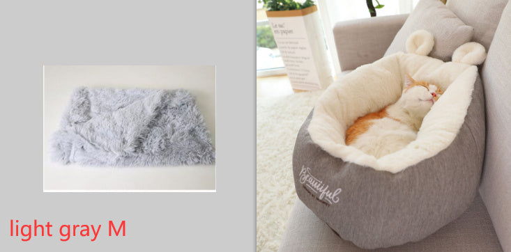Pet Cat Bed Warming Soft Sleeping Bag Cushion Cat Kennel