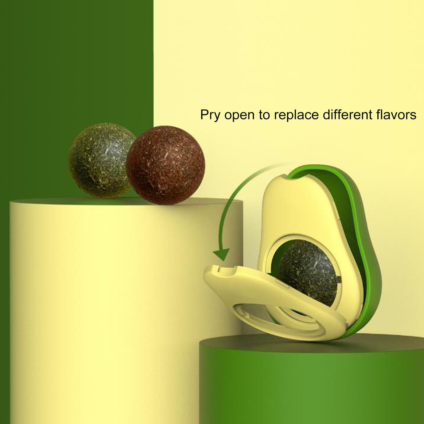 Cute Avocado Catnip Toy – Cat Teeth Cleaning & Interactive Toy