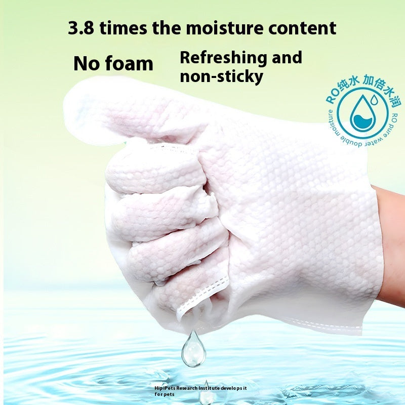 Pet Disposable Cleaning Gloves Wipes Supplies