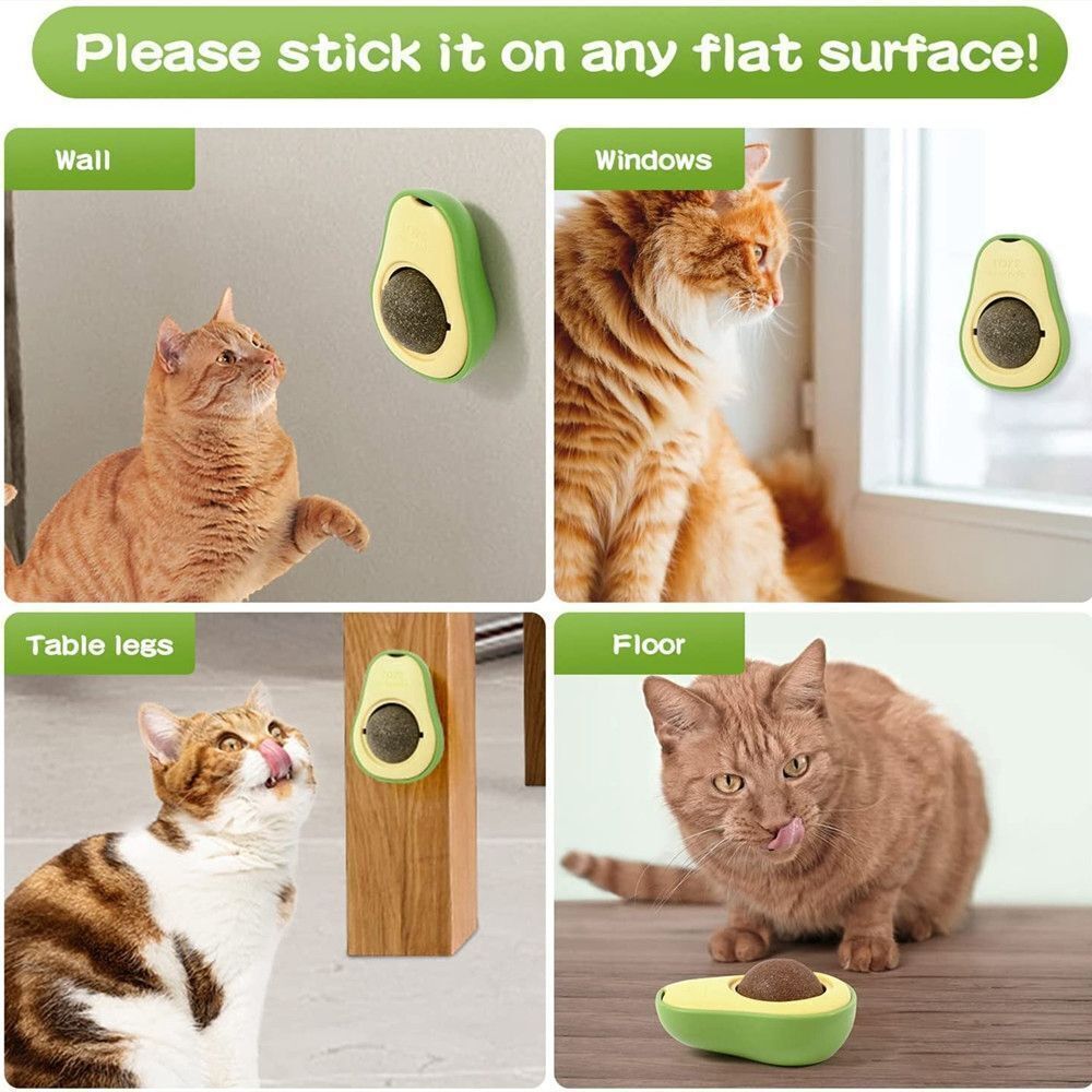 Cute Avocado Catnip Toy – Cat Teeth Cleaning & Interactive Toy