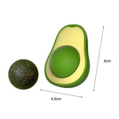 Cute Avocado Catnip Toy – Cat Teeth Cleaning & Interactive Toy