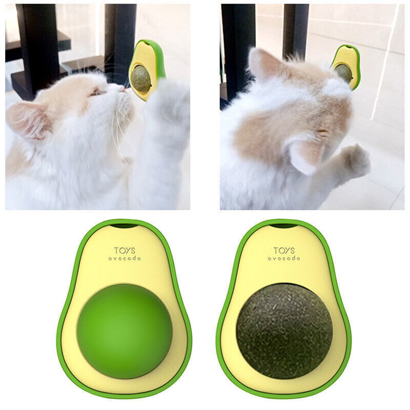 Cute Avocado Catnip Toy – Cat Teeth Cleaning & Interactive Toy