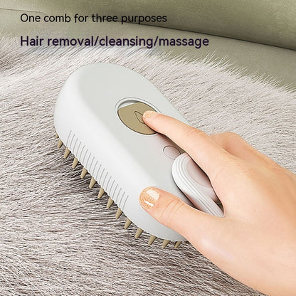 3-in-1 Cat Steam Brush – Electric Grooming, Massage & Hair Removal Comb