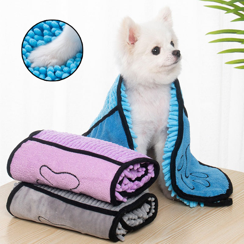 Super Absorbent Quick-Dry Microfiber Pet Towel – for Dogs & Cats