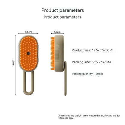 3-in-1 Cat Steam Brush – Electric Grooming, Massage & Hair Removal Comb