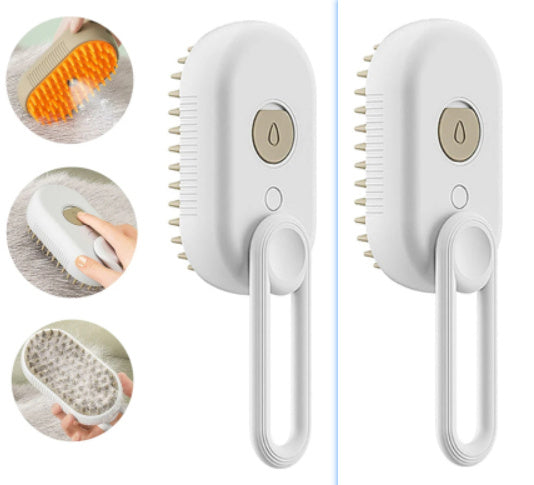 3-in-1 Cat Steam Brush – Electric Grooming, Massage & Hair Removal Comb